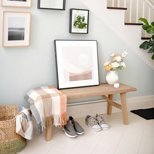 Handcrafted Solid Wood Bench 24AT7PV6