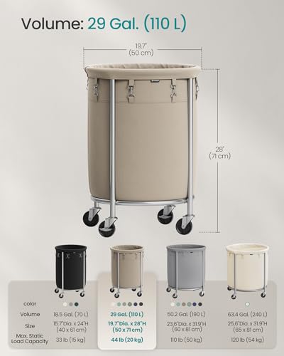 Laundry Basket with Wheels