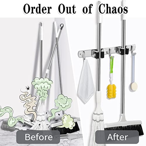 Broom and Mop Holder Wall Mounted Tools