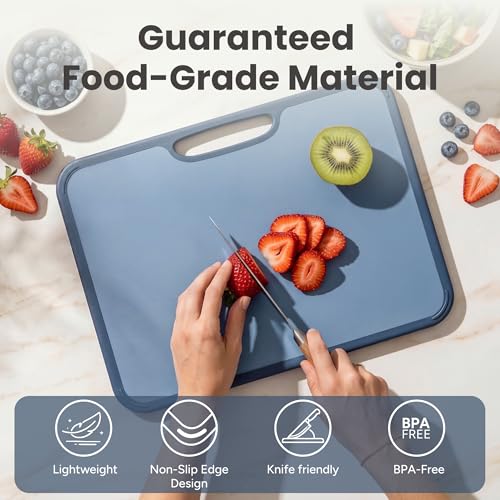 Plastic Cutting Board Set with Holder