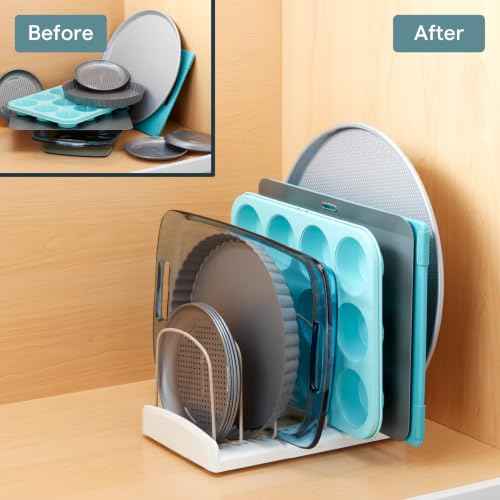 StoreMore Bakeware Rack with Tall Steel Wires