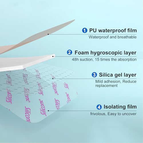 Silicone Foam Dressing 6x6 Gentle Border Pads