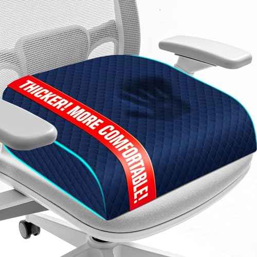 Seat Cushion Memory Foam Chair Pad for Sciatica & Hip Pain Relief