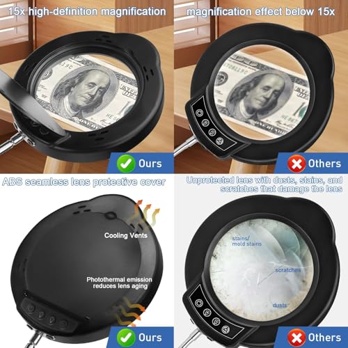 Magnifying Glass with Light and Stand