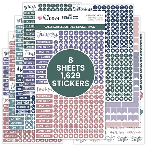 Calendar Essentials Planner Stickers