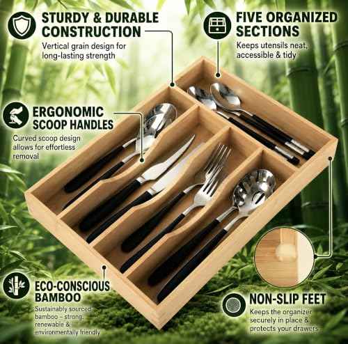 Bamboo Drawer Organizer