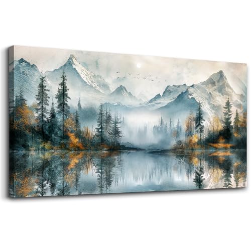 Canvas Wall Art For Bedroom Wall Decor For Living Room Modern Office Artwork For Walls Scenic Painting Forest Tree Landscape Pictures Nature Abstract Decoration Ready To Hang Home Decor