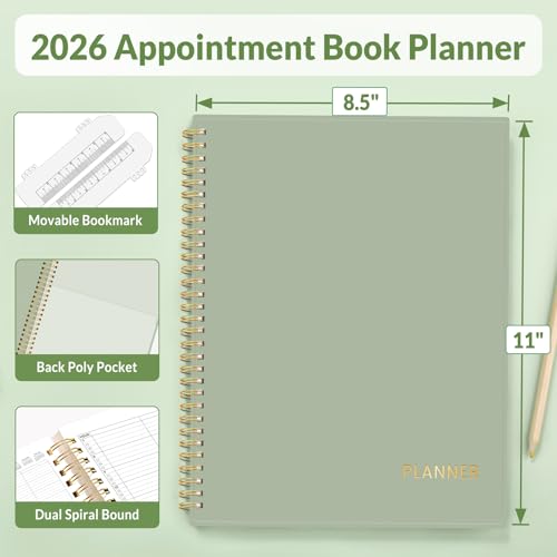 2026 Four Person Group Appointment Book with Notes