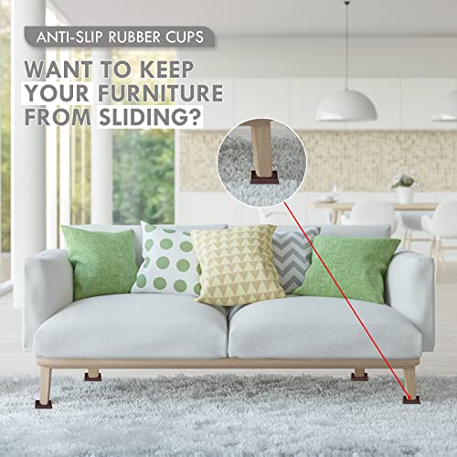 Caster Cups Square Rubber Furniture Cups