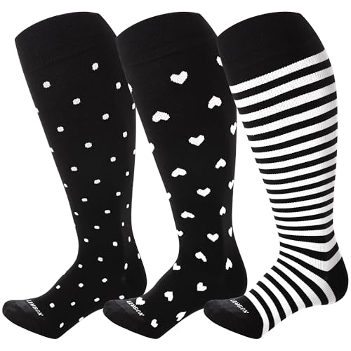 Plus Size Compression Socks for Women Men Wide Calf Extra Large 15