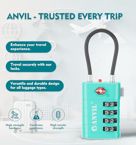 TSA Approved Luggage Locks with Search Alert Indicator