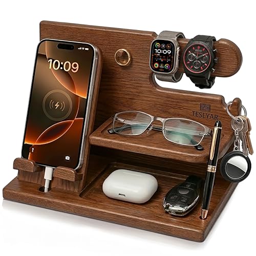 Wood Phone Docking Station for Men