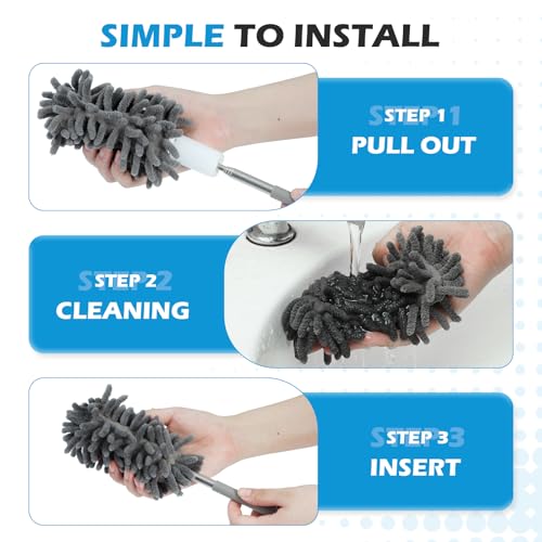 Microfiber Dusters w 2 Handle Sets