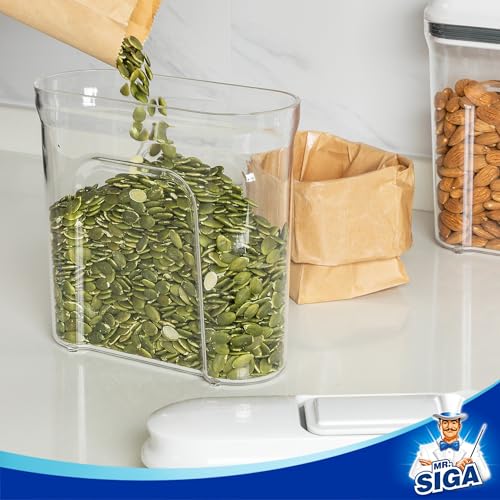 Abs Ms Silicone Airtight Cereal Dispenser Set Snap Cube Food Storage Container
