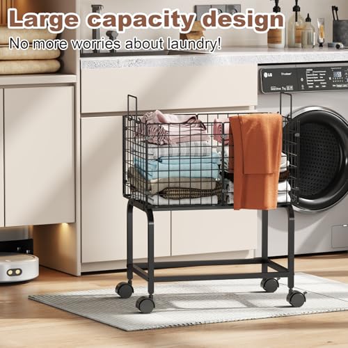 Wire Laundry Hamper Cart