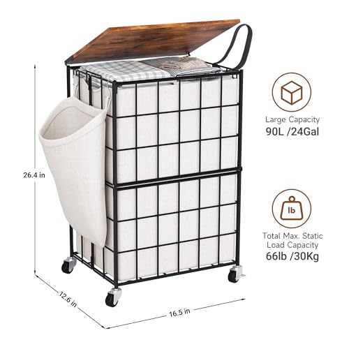 Laundry Basket with Wheels