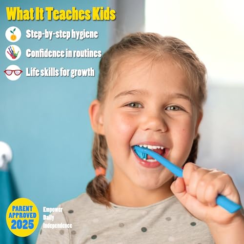Educational Chart for Kids Step by Step Laminated 9x12 Inch for Children Self Care Visual Chart Ideal for Special Needs and Autism