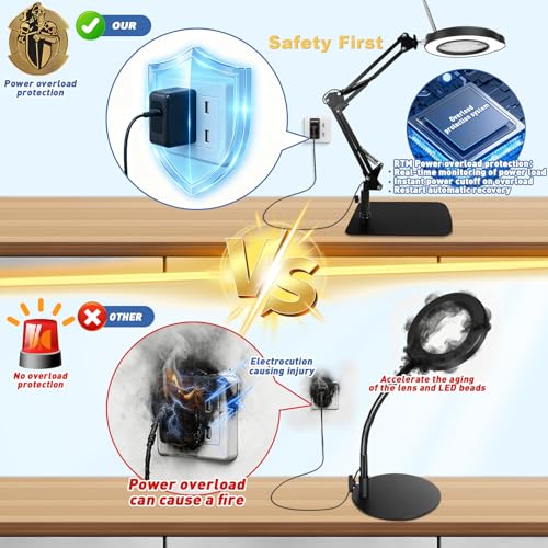 Magnifying Glass with Light and Stand