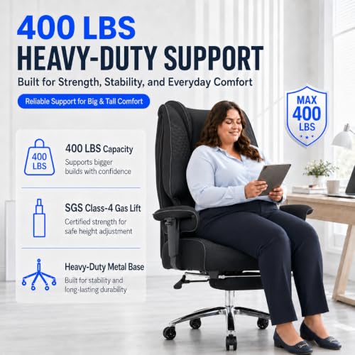 DJ.Wang Big and Tall Office Chair 400lbs