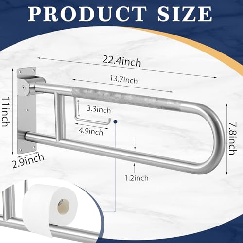 2 Pack Flip Up Toilet Safety Rails