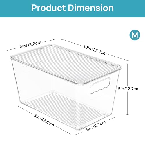 Stackable Storage Bins with Lids