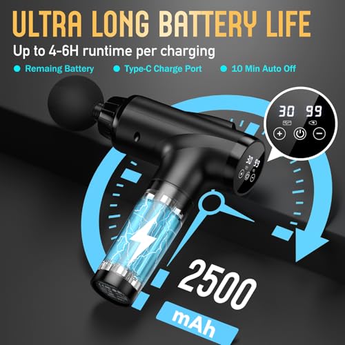 Massage Gun Deep Tissue 30 Speeds 9 Attachments Handheld