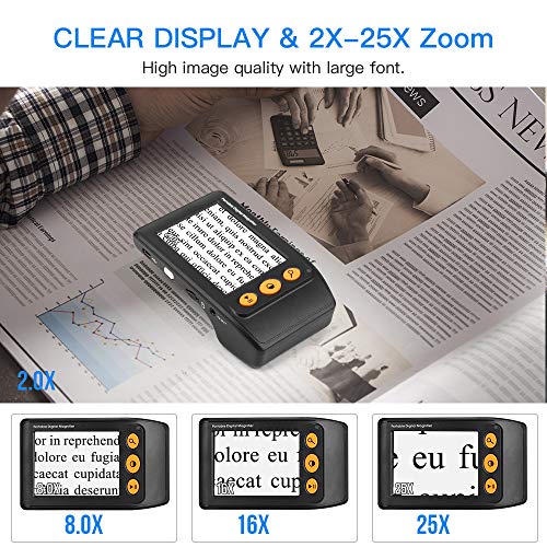 Digital Magnifier Electronic Video Magnifier 3.5 Inch LCD Screen