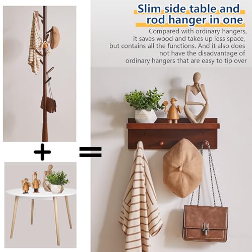 Coat Hook Wall Mount with Shelf