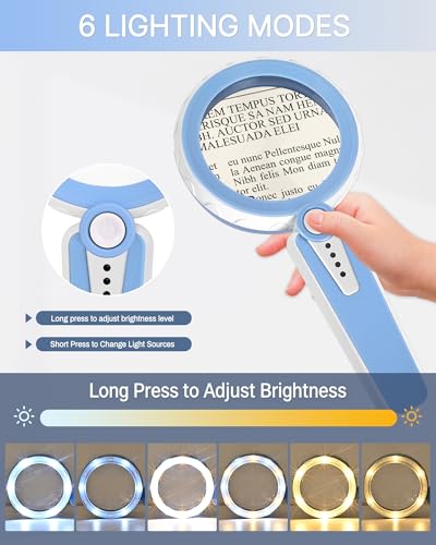 45X Magnifying Glass with Light