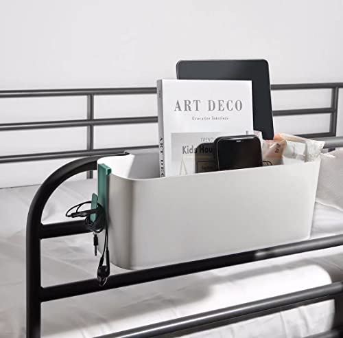 Bunk Bed Shelf with Shelf and Bedside Caddy for Dorm and Loft Bed Rails