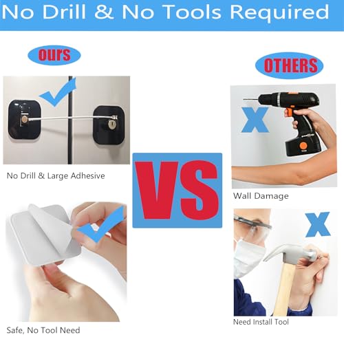 No Drill Cabinet Locks with Key