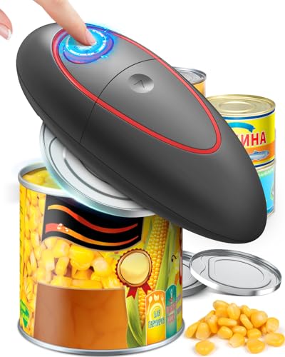 One Touch Electric Can Opener Fits All Can Sizes for Seniors with Arthritis