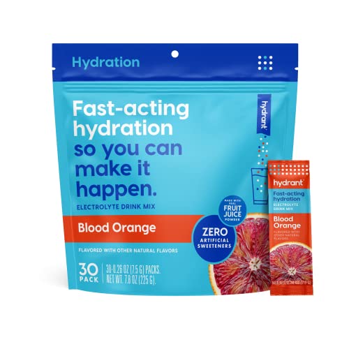 Hydrate Individual Hydration Electrolyte Powder Stick Packets with No Artificial Sweeteners