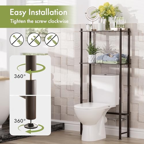 Bamboo Over The Toilet Storage Shelf
