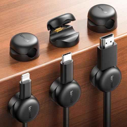 Desk Cord Organizer [1s Lock] Cable Management Holder Clips