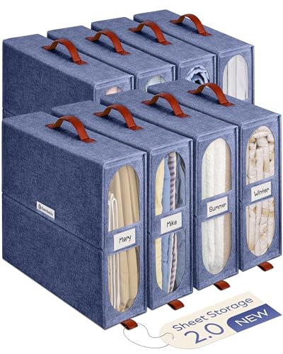 Bed Sheet Organizer Storage Boxes