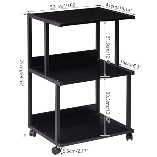 Printer Stand with Storage Shelf