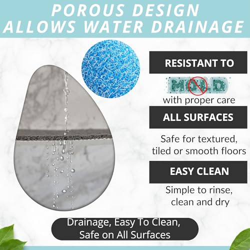 Non Slip Shower Mat Soft PVC Loofah Inside or Outside Showers