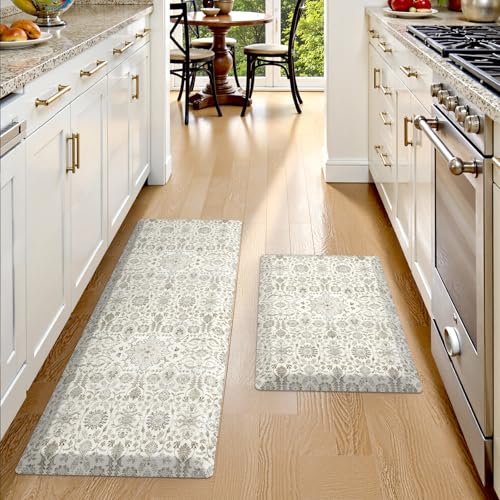 Boho Vintage Floral Kitchen Rug