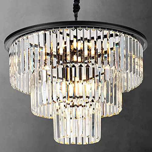 Modern Luxury Crystal Chandelier Light Fixture for Dining Room Living Room