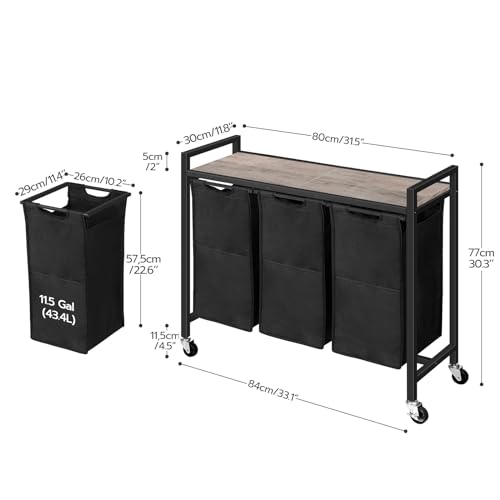 Laundry Sorter 3 Section