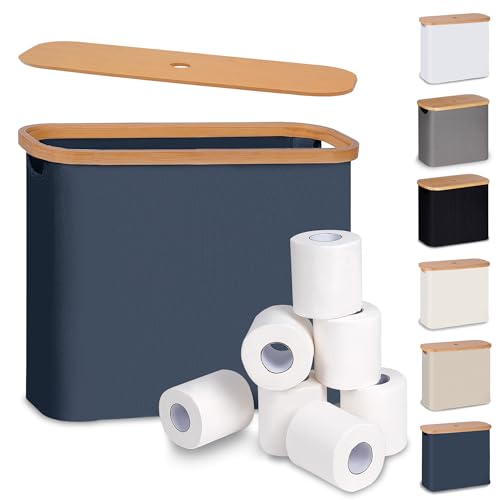 Toilet Paper Basket with Lid for Bathroom