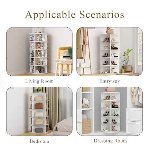 Wooden Rotating Shoe Rack