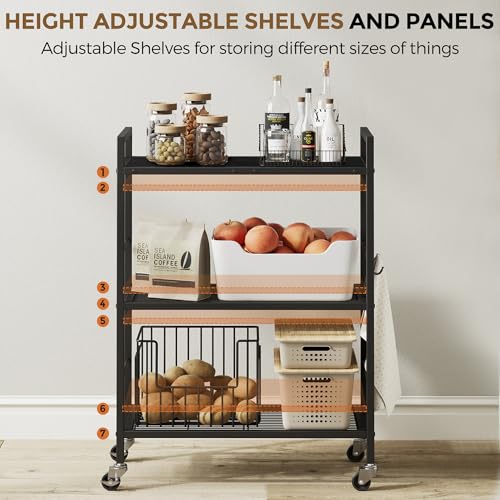 Metal Storage Rack with Industrial Wheels