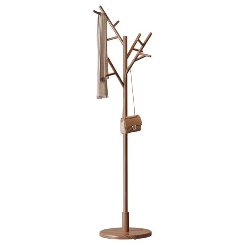Coat Rack Solid Wood Coat Rack Freestanding with 12 Hooks