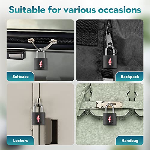 2 Pack Neon Square TSA Lock+Key Padlock