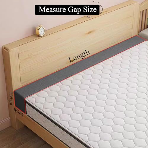 Bed Gap Filler for Headboard Space Filler Bed Crack Pillow Stopper Wall Side Mattress Extender Memory Foam Mattress Gap Filler King Bed