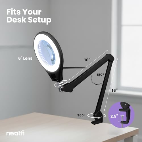 Elite XL HD Bifocals Super LED Magnifying Lamp with Clamp