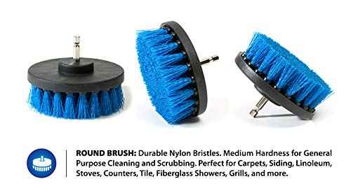 4 Piece Scrub Brush Power Drill Attachments
