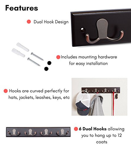 Dual Hook Coat Rack